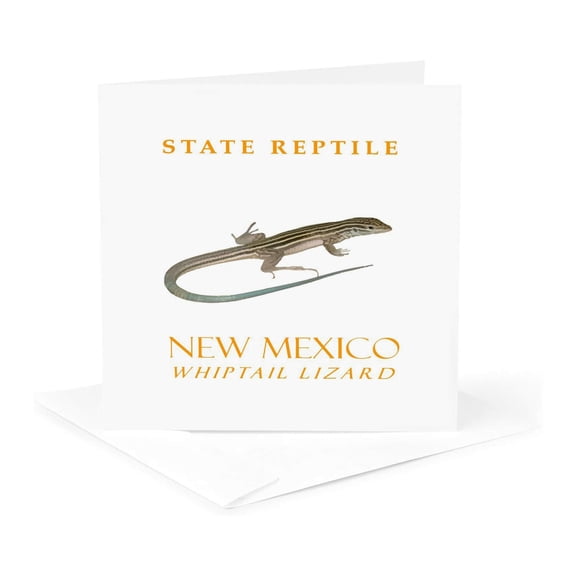 3drose, New Mexico Territory Reptile the Whiptail Lizard, 1 Greeting Card with Envelope