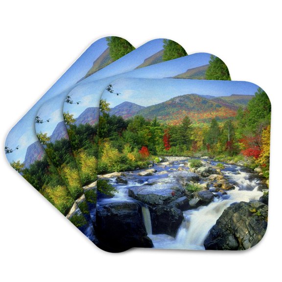3drose, New York, Adirondack Mountains, Flume Waterfalls - Us33 Bja0027 - Jaynes Gallery, Set of 4 Coasters - Soft