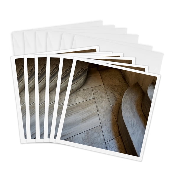 3drose, New York City - Marble Steps, 6 Greeting Cards with Envelopes