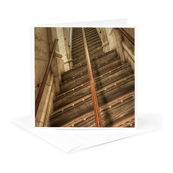 3drose, New York City - Stairway Up, 1 Greeting Card with Envelope