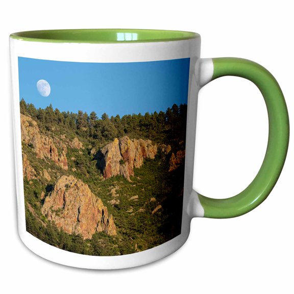 3drose, North Carolina, Boone Fork. Forest and Stream Landscape., 11oz Two-tone Green Mug