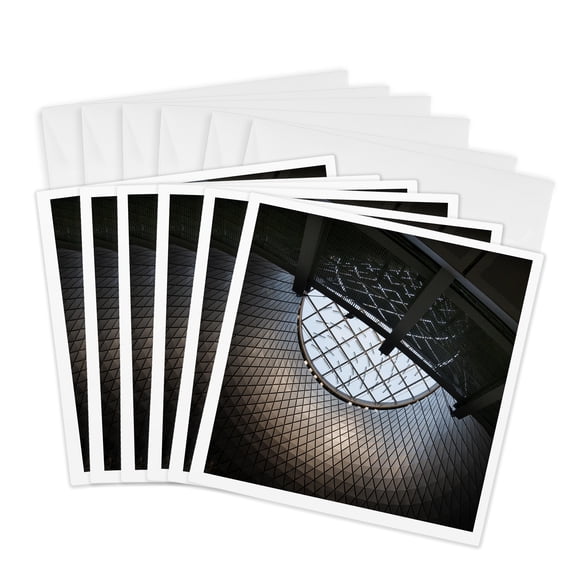 3drose, Nyc Architecture, Window, Steel, 6 Greeting Cards with Envelopes