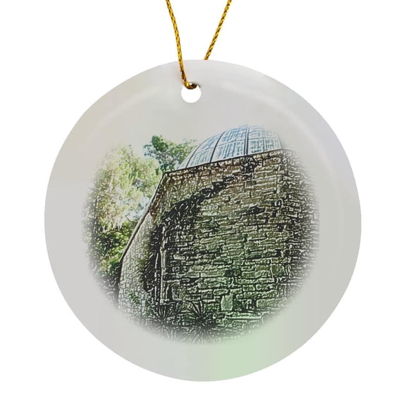 3drose, Observatory Building Sketch St Augustine, Circle Porcelain Ornament