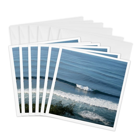 3drose, Ocean Waves Hawaii Coast, 6 Greeting Cards with Envelopes