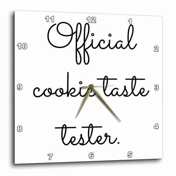 3drose, Official Cookie Taste Tester., 10x10 Wall Clock