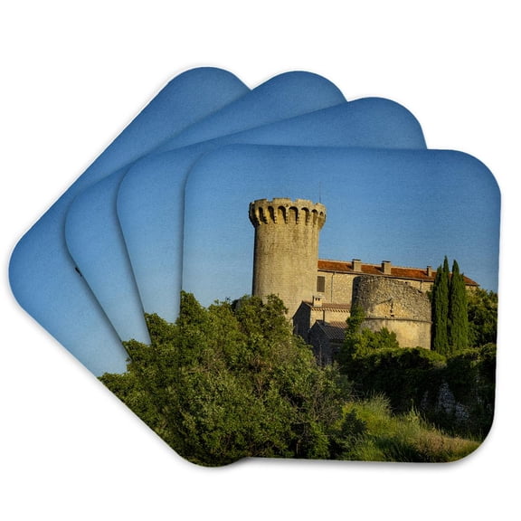3drose, Old Historic Castle in Provence, France., Set of 4 Coasters - Soft