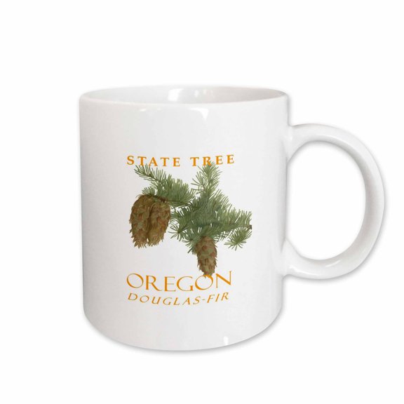 3drose, Oregon Territory Tree the Douglas Fir, 11oz Mug