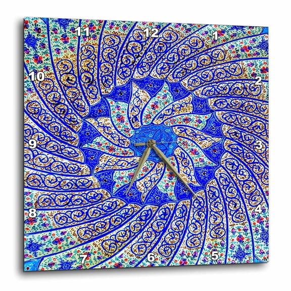 3drose, Ornate Pottery Designs. Madaba, Jordan, 10x10 Wall Clock