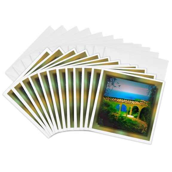 3drose, Overlooking the French Rivera, 12 Greeting Cards with Envelopes