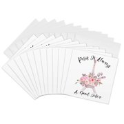 3drose, Paris Is Always a Good Idea with an Eiffel Tower Illustration, 12 Greeting Cards with Envelopes