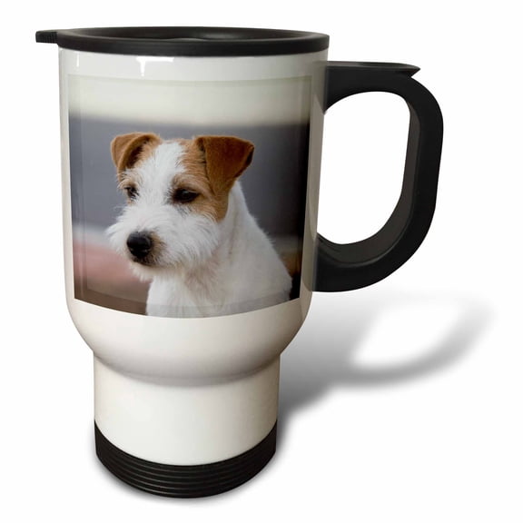 3drose, Parson Russell Terrier - Na02 Pwo0133 - Piperanne Worcester, 14oz Stainless Steel Travel Mug