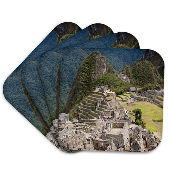 3drose, Peru. Ancient Inca Ruins of Machu Picchu - Sa17 Mde0212 - Michael Defreitas, Set of 4 Coasters - Soft