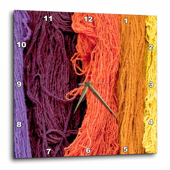 3drose, Peru, Chincheros. Textiles Workshop - Sa17 Mde0163 - Michael Defreitas, 15x15 Wall Clock