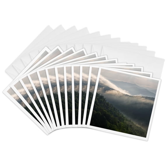 3drose, Photograph from North Carolina in the Blue Ridge Mountains, 12 Greeting Cards with Envelopes