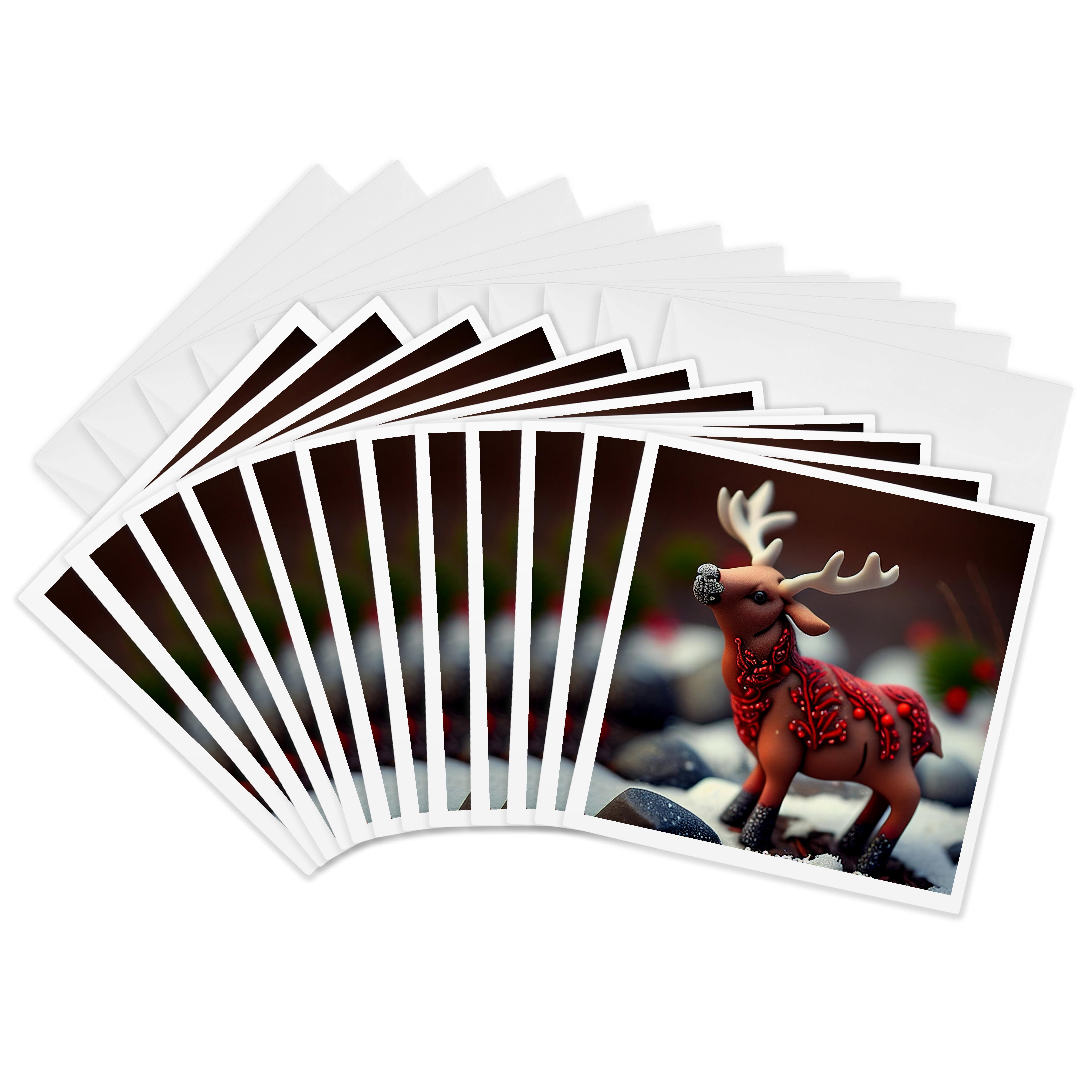 3drose, Photograph of a Miniature Reindeer Sculpture Made of Polymer ...