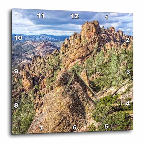 3drose, Pinnacles National Park, High Point View, 13x13 Wall Clock
