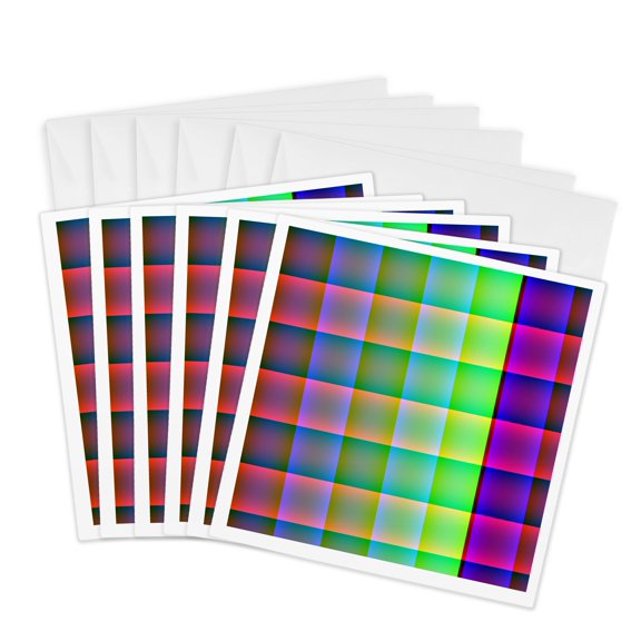 3drose, Plaid by Angelandspot, 6 Greeting Cards with Envelopes