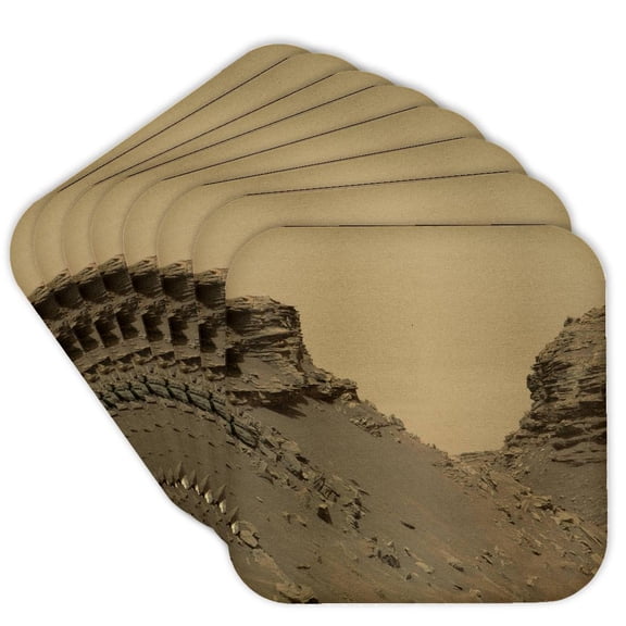 3drose, Planet Mars Rocky Surface Space Theme Science, Set of 8 Coasters - Soft
