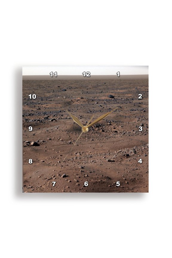 , Planet Surface Mars Rocks Science, 15x15 Wall Clock