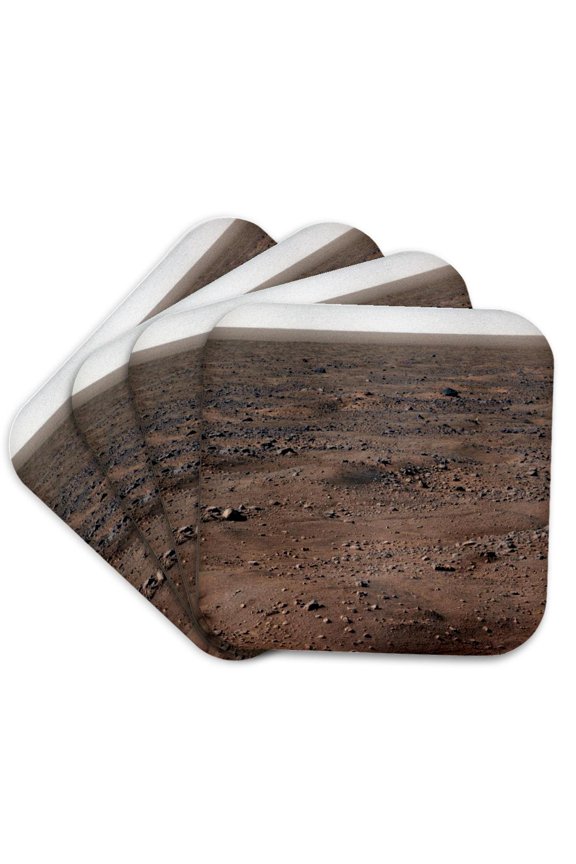 , Planet Surface Mars Rocks Science, Set of 4 Coasters - Soft