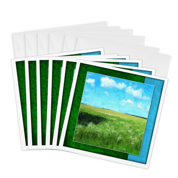 3drose, Polish Landscape, 6 Greeting Cards with Envelopes