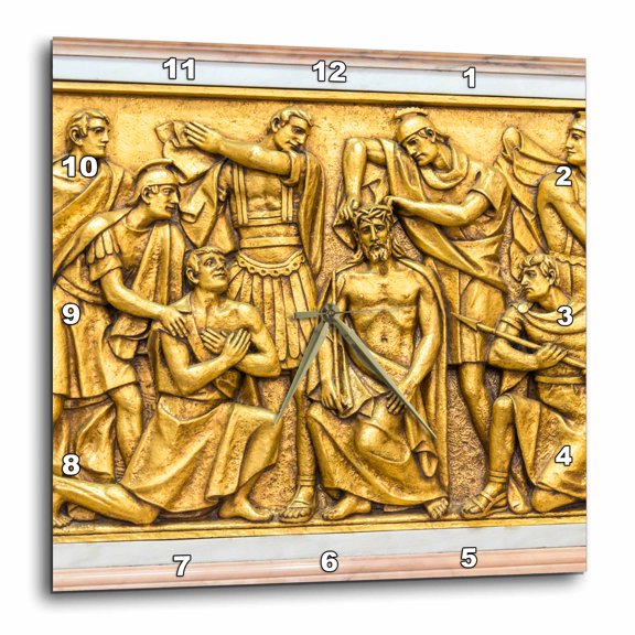 3drose, Portugal, Fatima, Stations of the Cross Inside Basilica, 15x15 Wall Clock