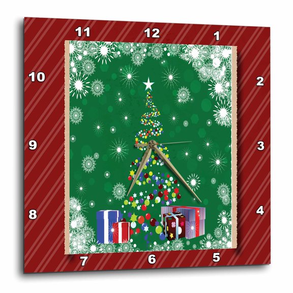 3drose, Presents under the Tree, 15x15 Wall Clock