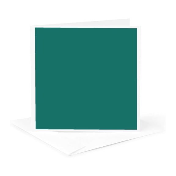 3drose, Print of Deep Teal, 1 Greeting Card with Envelope