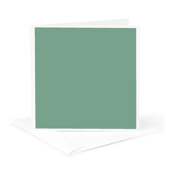 3drose, Print of Soft Sage Cactus, 1 Greeting Card with Envelope
