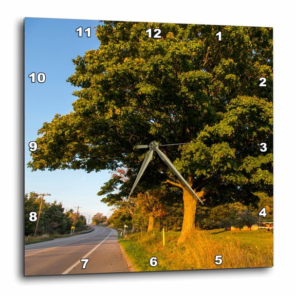 3drose, Pumpkin Stand Along Highway 22 in Empire, Michigan, Usa, 10x10 Wall Clock