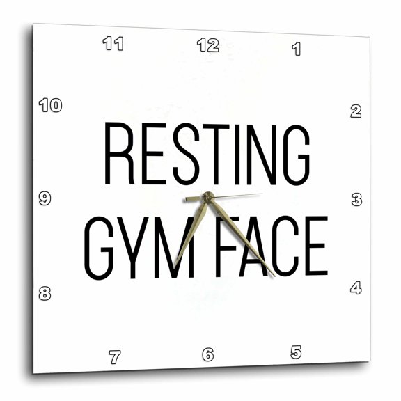 3drose, Resting Gym Face, 15x15 Wall Clock