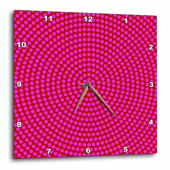 3drose, Retro Dot Pattern Background - Abstract Vector Illustration, 15x15 Wall Clock