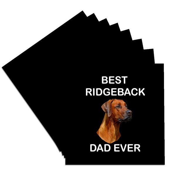3drose, Rhodesian Ridgeback Dog Best Dad Daddy Father Ever Gift, Set of 8 Ceramic Tile Coasters