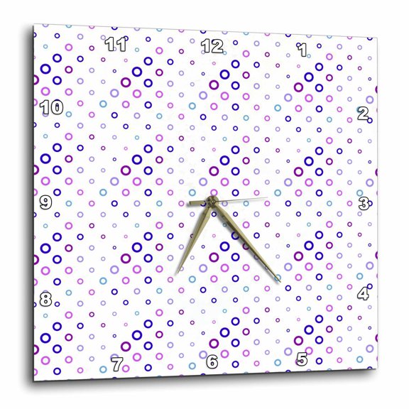 3drose, Ring Pattern Background - Abstract Colorful Vector Graphic Design, 10x10 Wall Clock