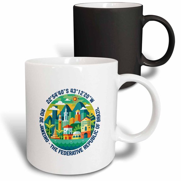 3drose, Rio De Janeiro, the Federative Republic of Brazil, Travel Art Gift, 11oz Magic Transforming Mug