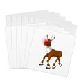 thumbnail image 1 of 3drose, Rudolph the Red Nosed Reindeer Cartoon, 6 Greeting Cards with Envelopes, 1 of 7