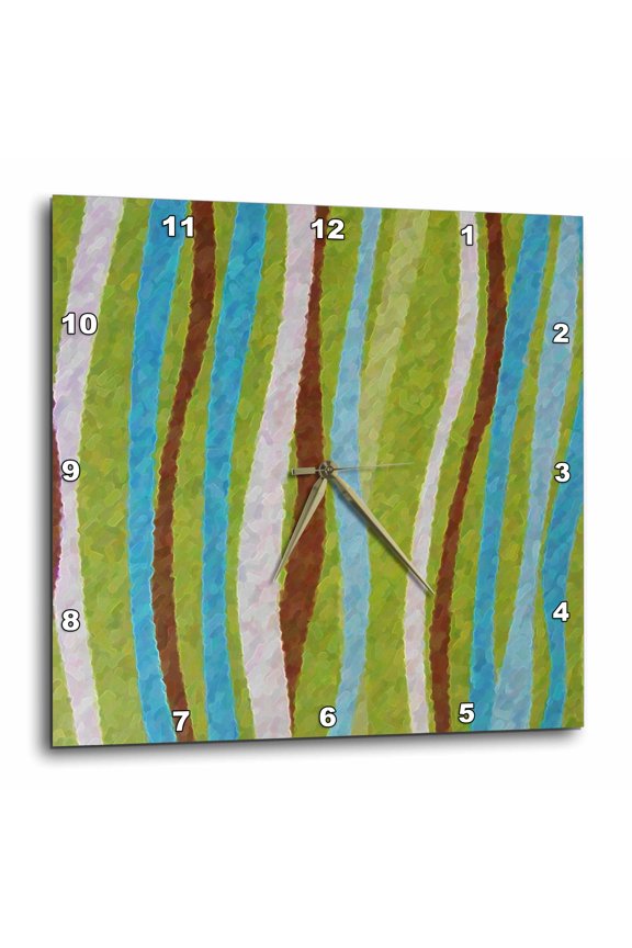 , Rythm in Teal, 10x10 Wall Clock