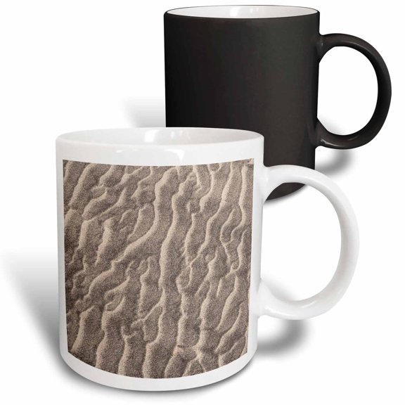 3drose, Sand Patterns. Cape May National Seashore., 11oz Magic Transforming Mug