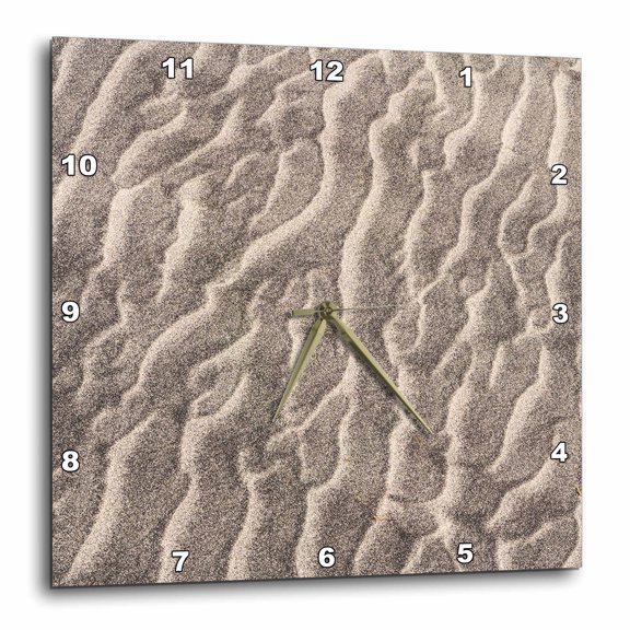 3drose, Sand Patterns. Cape May National Seashore., 15x15 Wall Clock