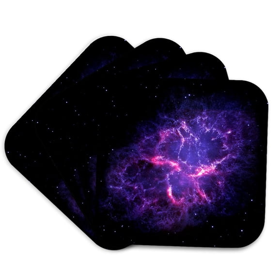 3drose, Science Outer Space View, Set of 4 Coasters - Soft