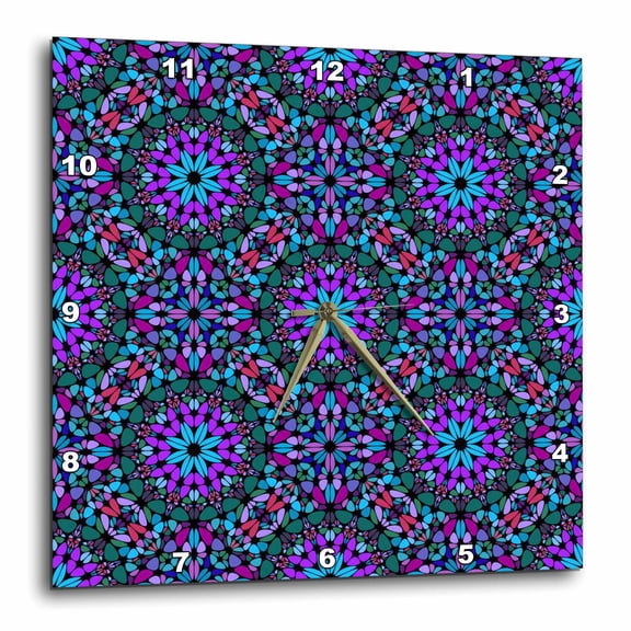 3drose, Seamless Geometrical Oriental Abstract Mosaic Pattern Background, 10x10 Wall Clock