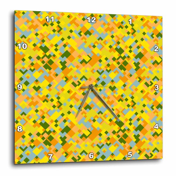3drose, Seamless Mosaic Pattern Background - Abstract Vector Design, 10x10 Wall Clock