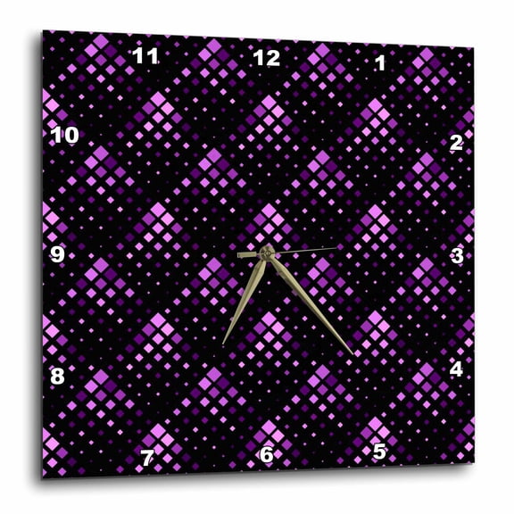 3drose, Seamless Square Pattern Background - Abstract Vector Design, 15x15 Wall Clock
