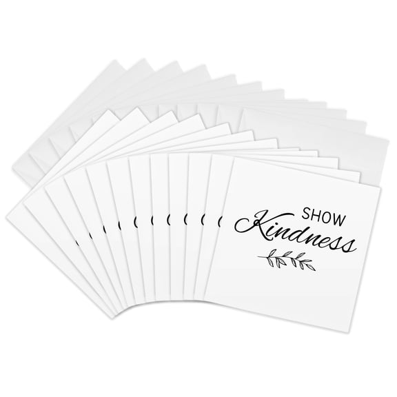 3drose, Show Kindness Bible Inspirational Design, 12 Greeting Cards with Envelopes