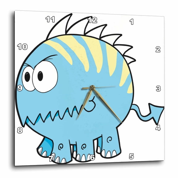 3drose, Silly Chomper Pet Monster Cartoon, 10x10 Wall Clock
