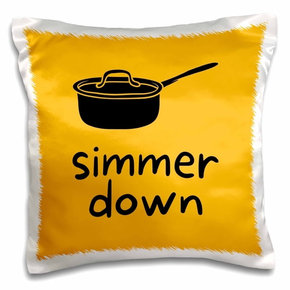 3drose, Simmer down Kitchen Decor, 16x16 inch Pillow Case