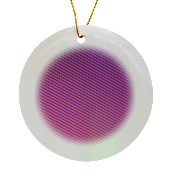 3drose, Simple Stripe Pattern Background Design - Minimal Vector Graphic, Circle Porcelain Ornament