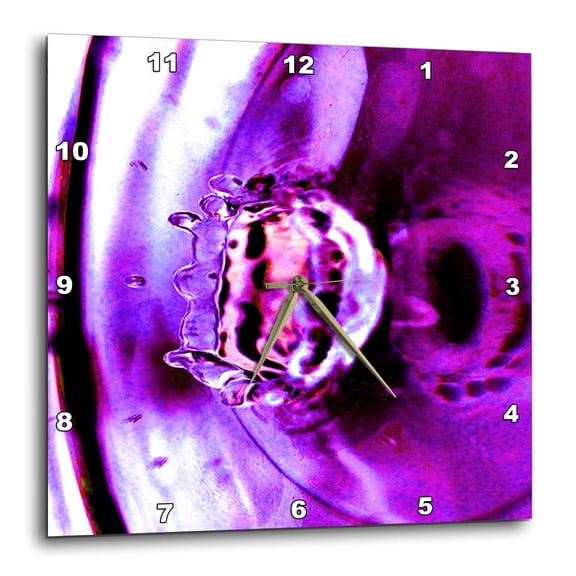 3drose, Sonic Purple-blue Water Drop, 15x15 Wall Clock