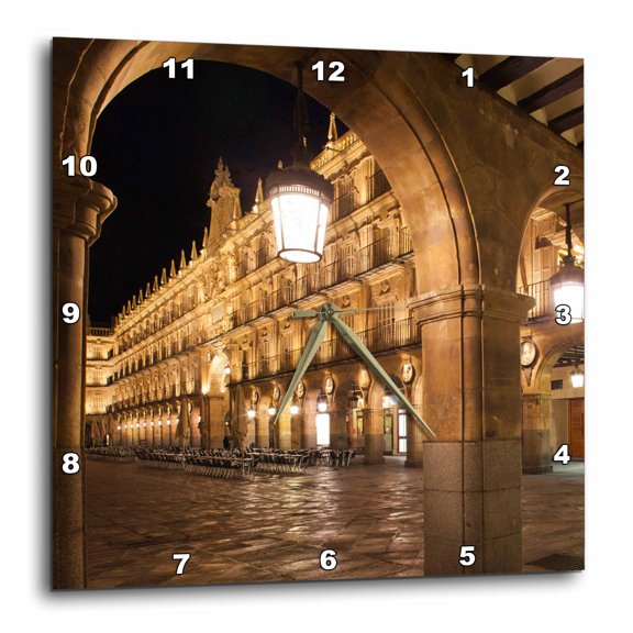 3drose, Spain, Castilla Y Leon, Salamanca, Plaza Mayor - Eu27 Wbi0377 - Walter Bibikow, 15x15 Wall Clock
