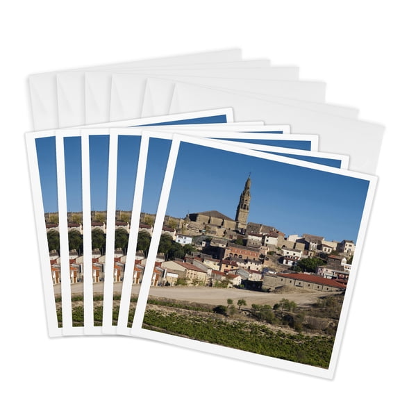3drose, Spain, La Rioja Region, La Rioja Province, Briones - Eu27 Wbi0222 - Walter Bibikow, 6 Greeting Cards with Envelopes